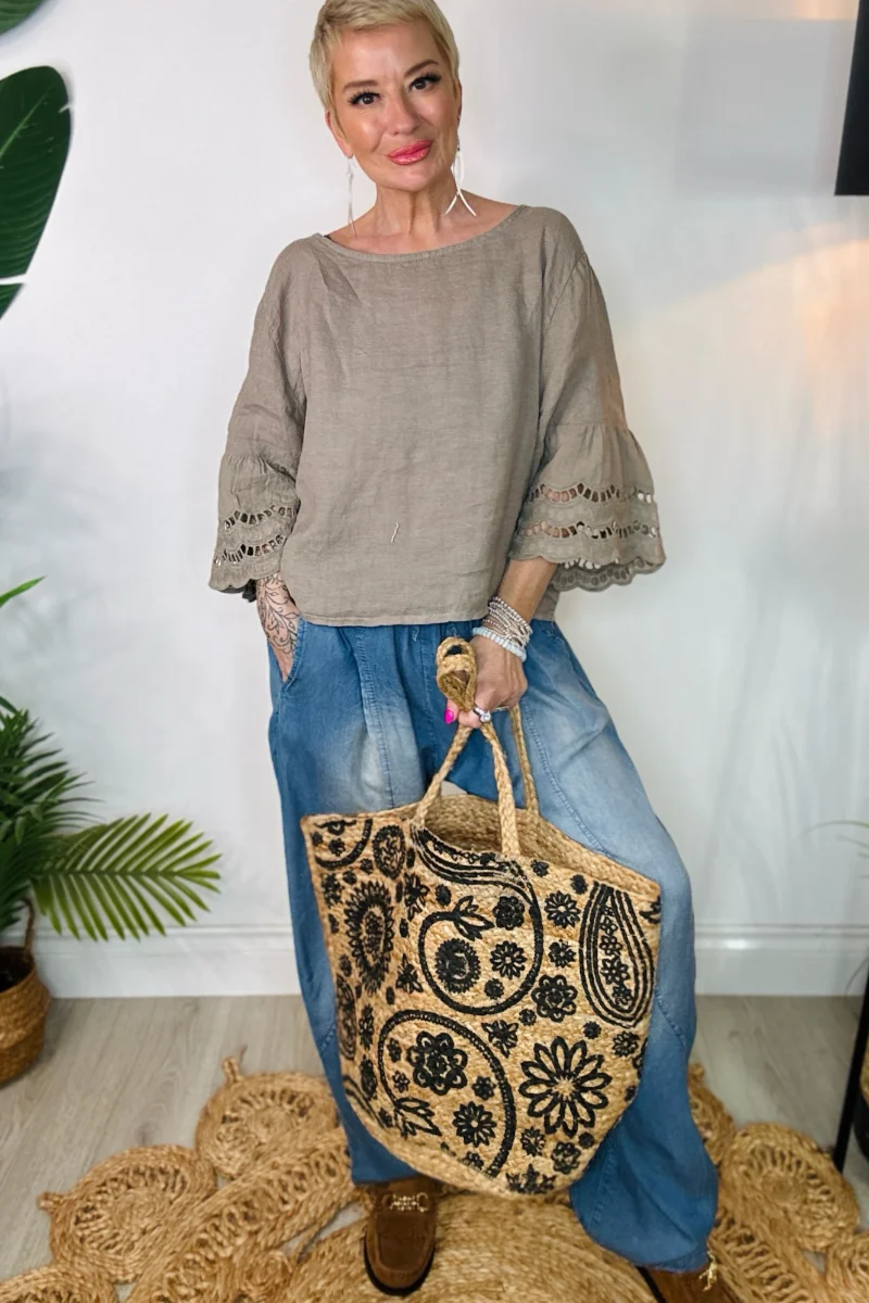 Anaya Jute Bag - Floral - Image 2