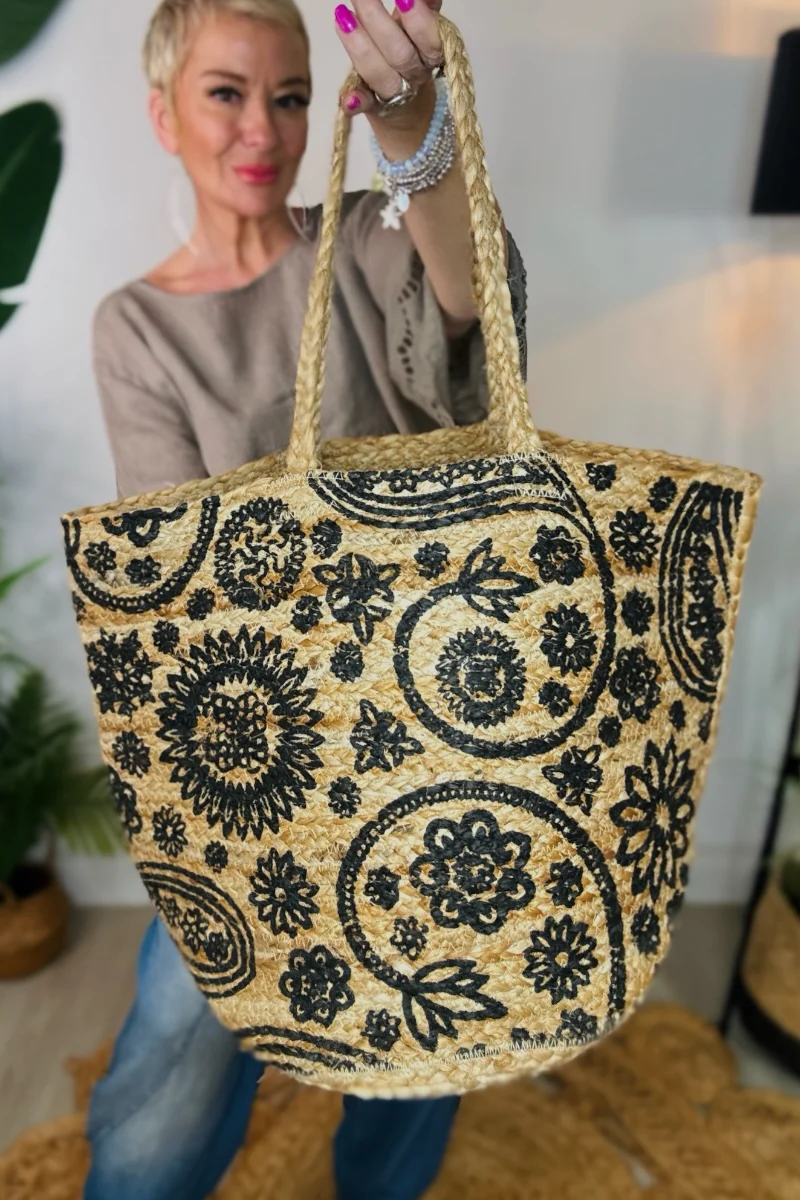 Anaya Jute Bag - Floral - Image 3