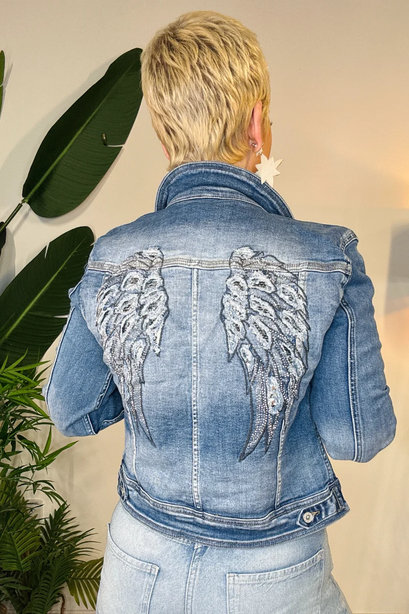Angel Wing Denim Jacket (PRE-ORDER) - Image 2
