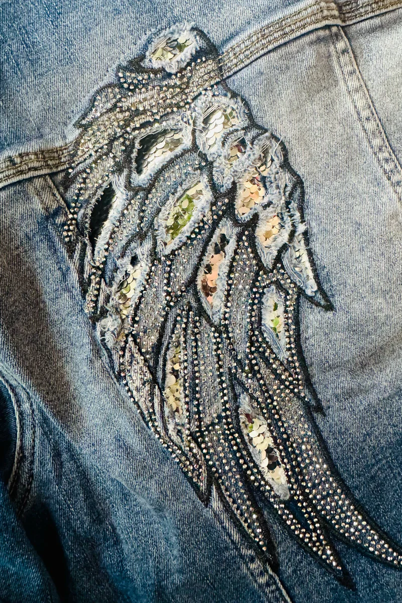 Angel Wing Denim Jacket (PRE-ORDER) - Image 7