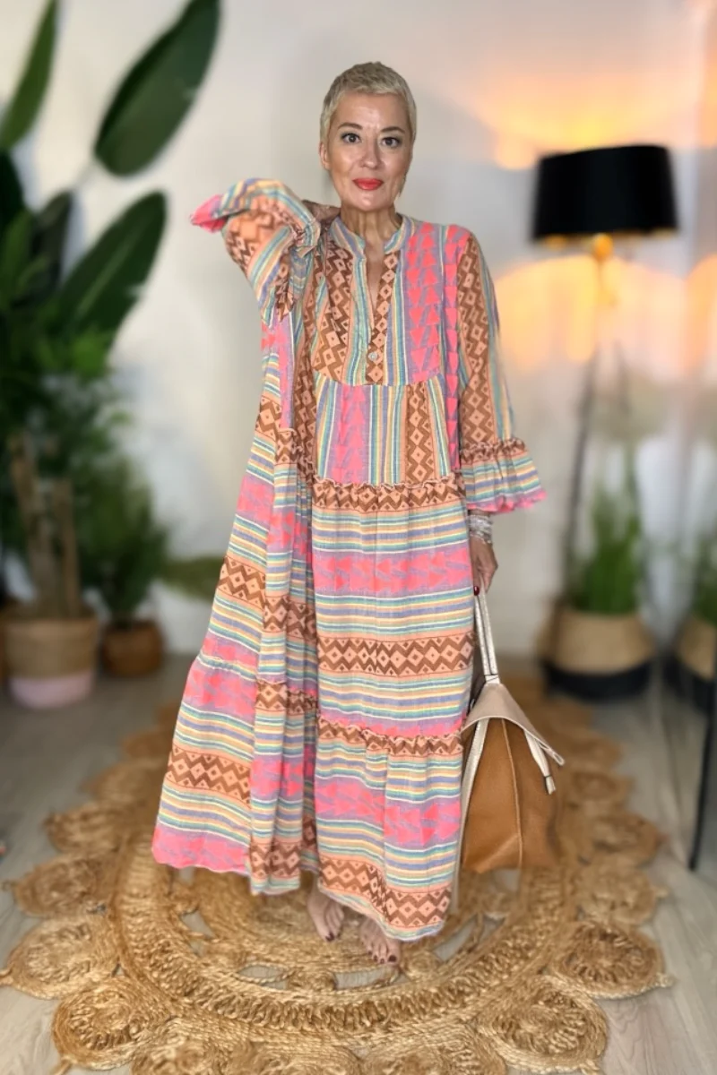 Aztec Woven Maxi Dress - Image 3