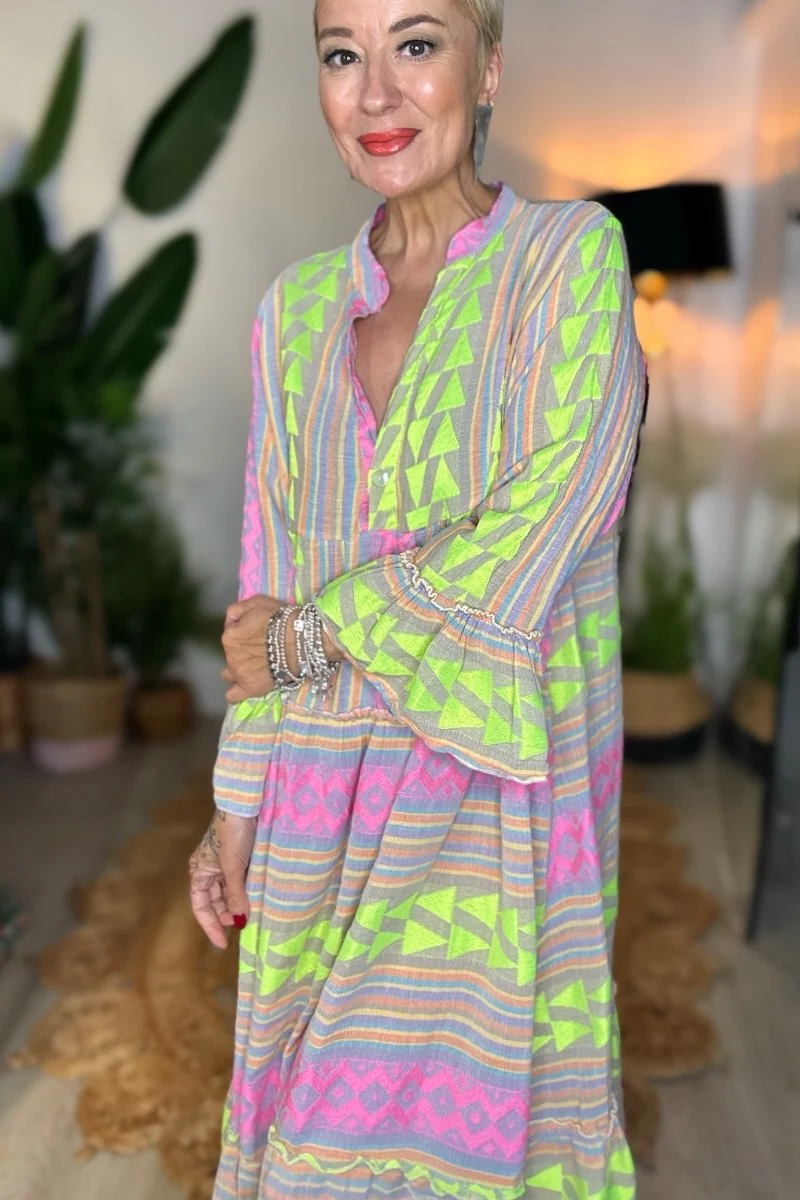 Aztec Woven Maxi Dress - Image 4