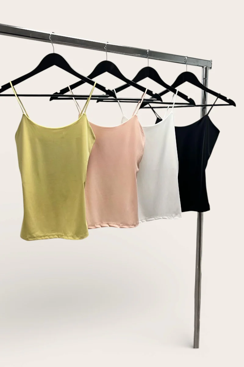 Basic Thin Strap Vest Top - Image 2