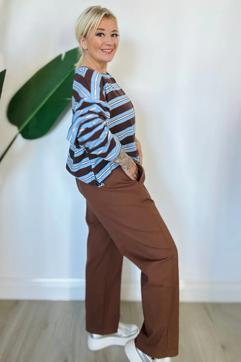 Cotton Barrel Leg Trousers - Image 5