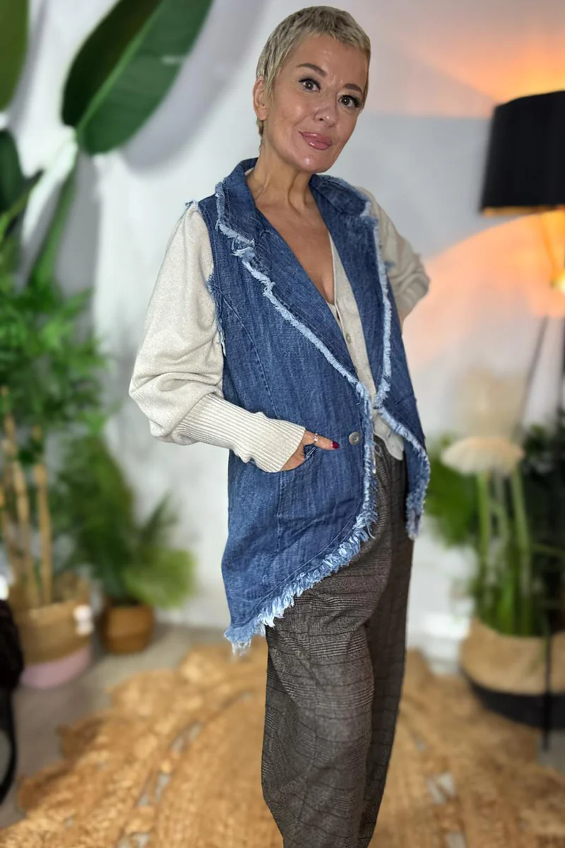 Denim Waistcoat - Image 2
