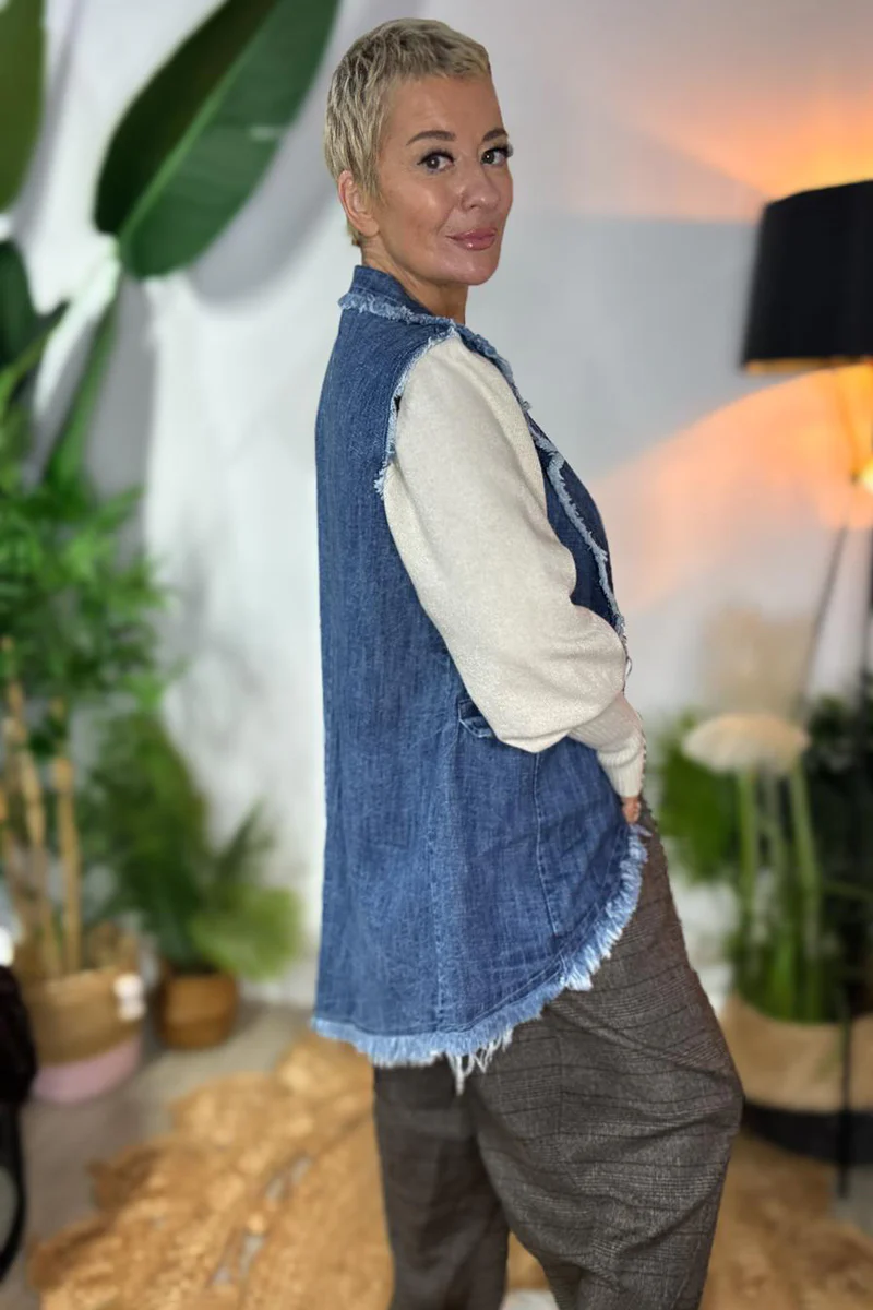 Denim Waistcoat - Image 3