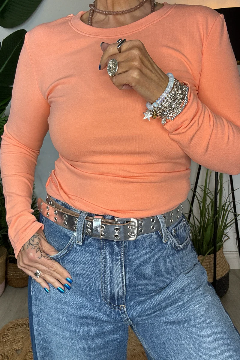 Double Eyelet Leather Belt