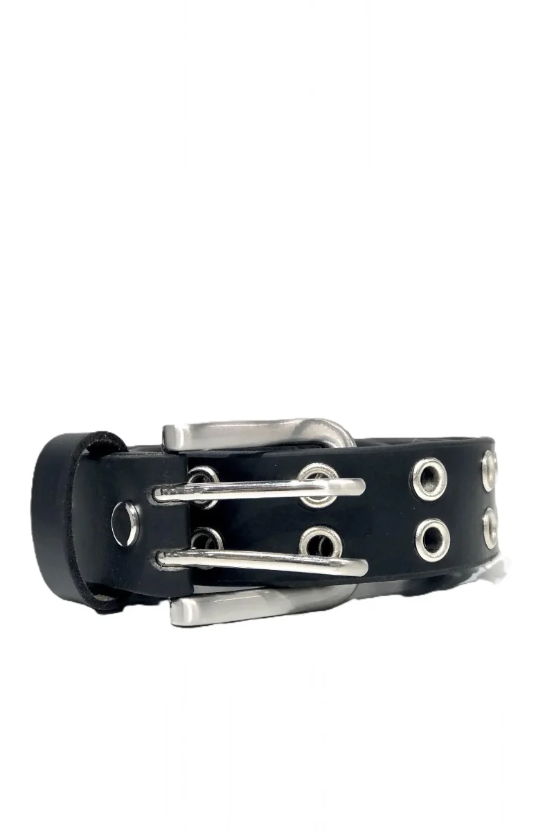 Double Eyelet Leather Belt - Image 4