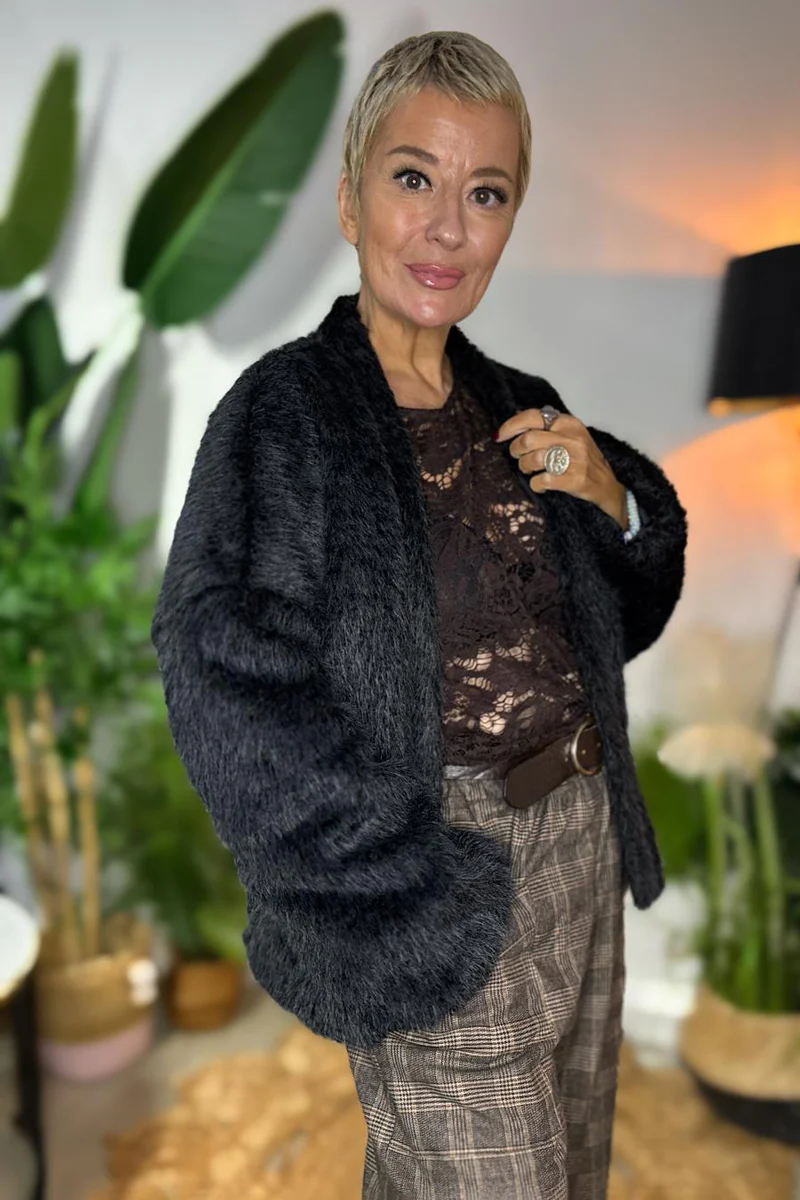 Faux Fur Jacket - Image 3