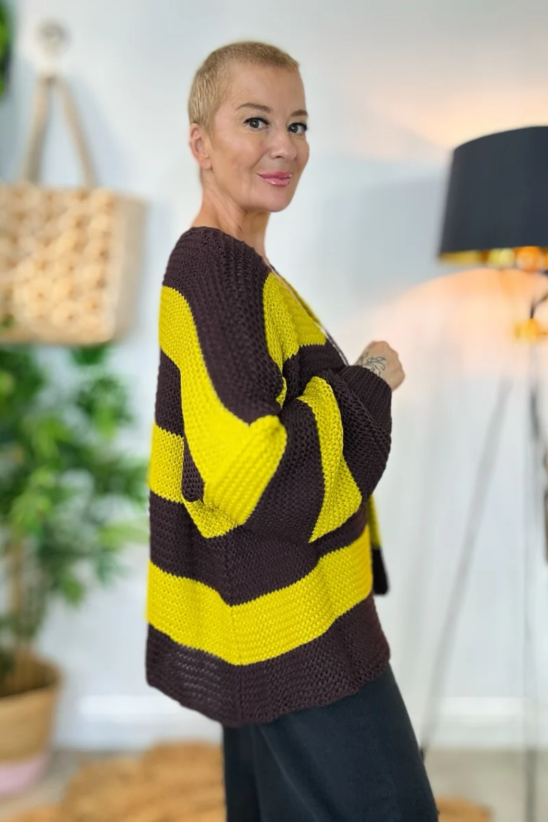 Fran Bold Striped Cardigan - Image 4
