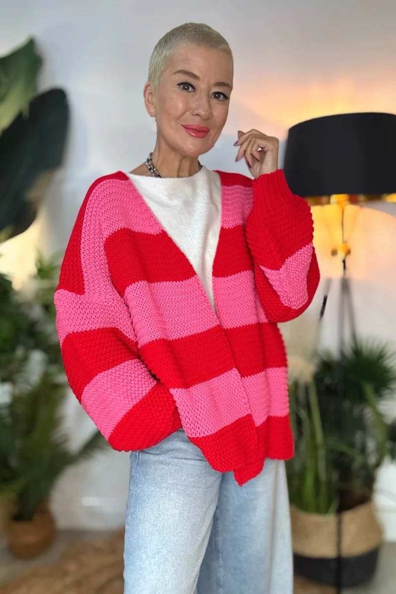 Fran Bold Striped Cardigan - Image 6