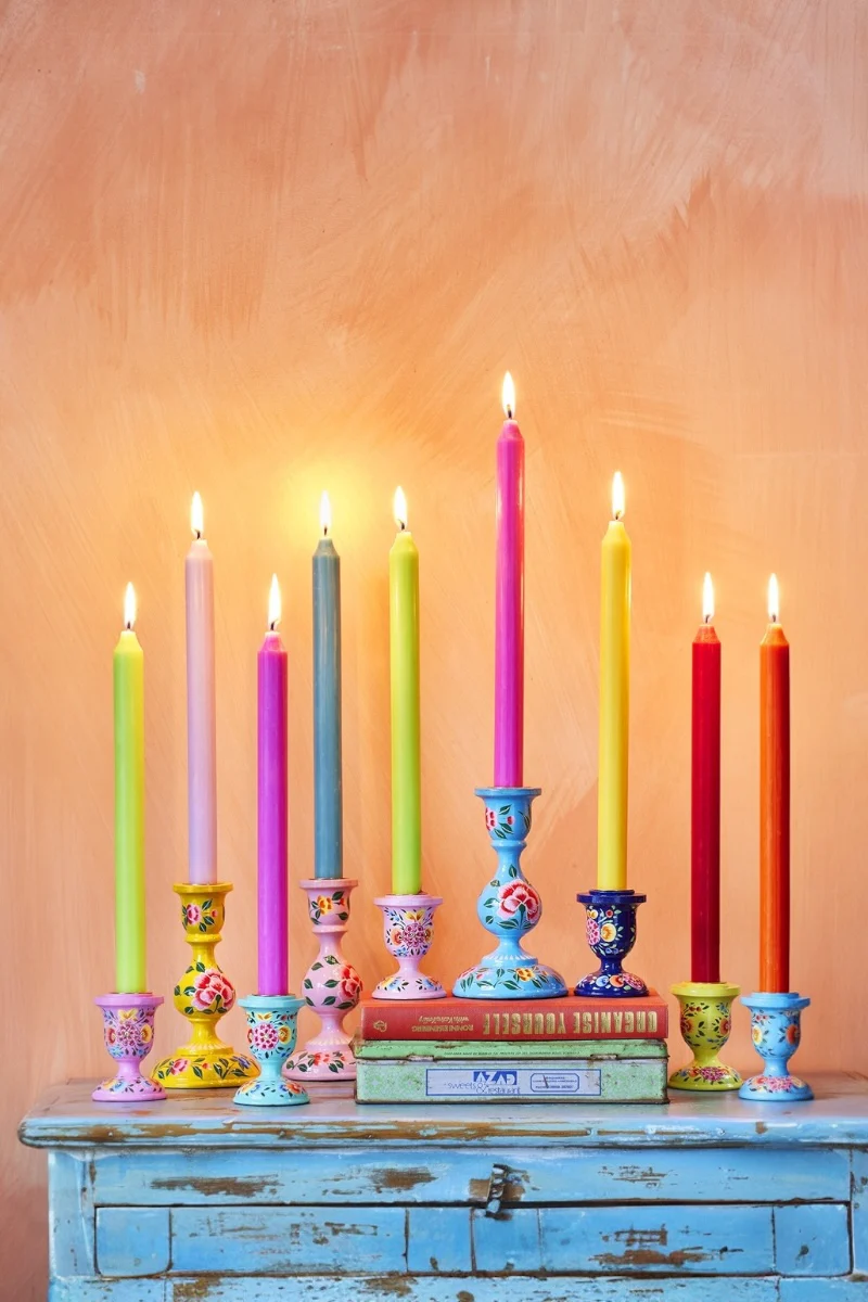 Hand Painted Kashmiri Candlestick - Image 8