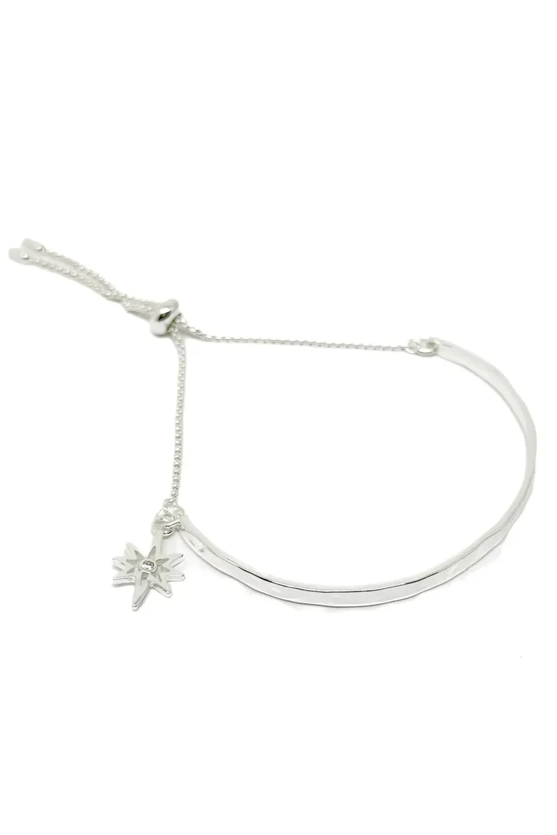 Jenson Star Slider Bangle- Silver