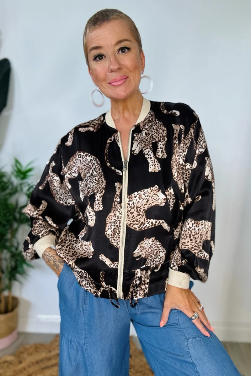 Leopard Bomber Jacket - Image 6