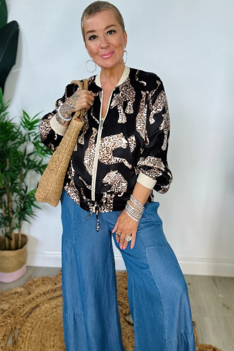 Leopard Bomber Jacket - Image 9