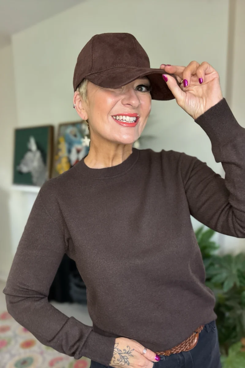 Lumi Faux Suede Cap - Image 3