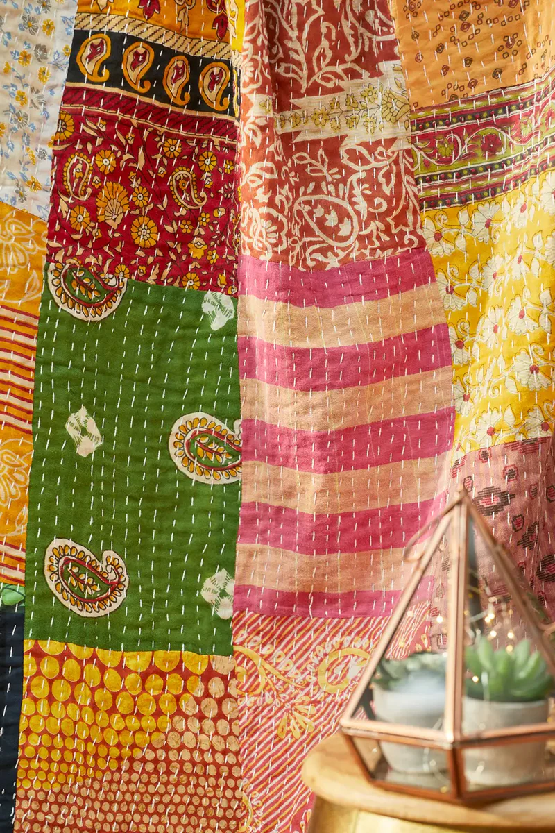 Multi Patchwork Vintage Kantha Throw - Image 2