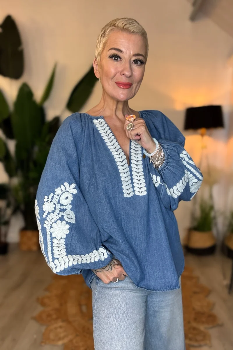 Neon Bloom Blouse