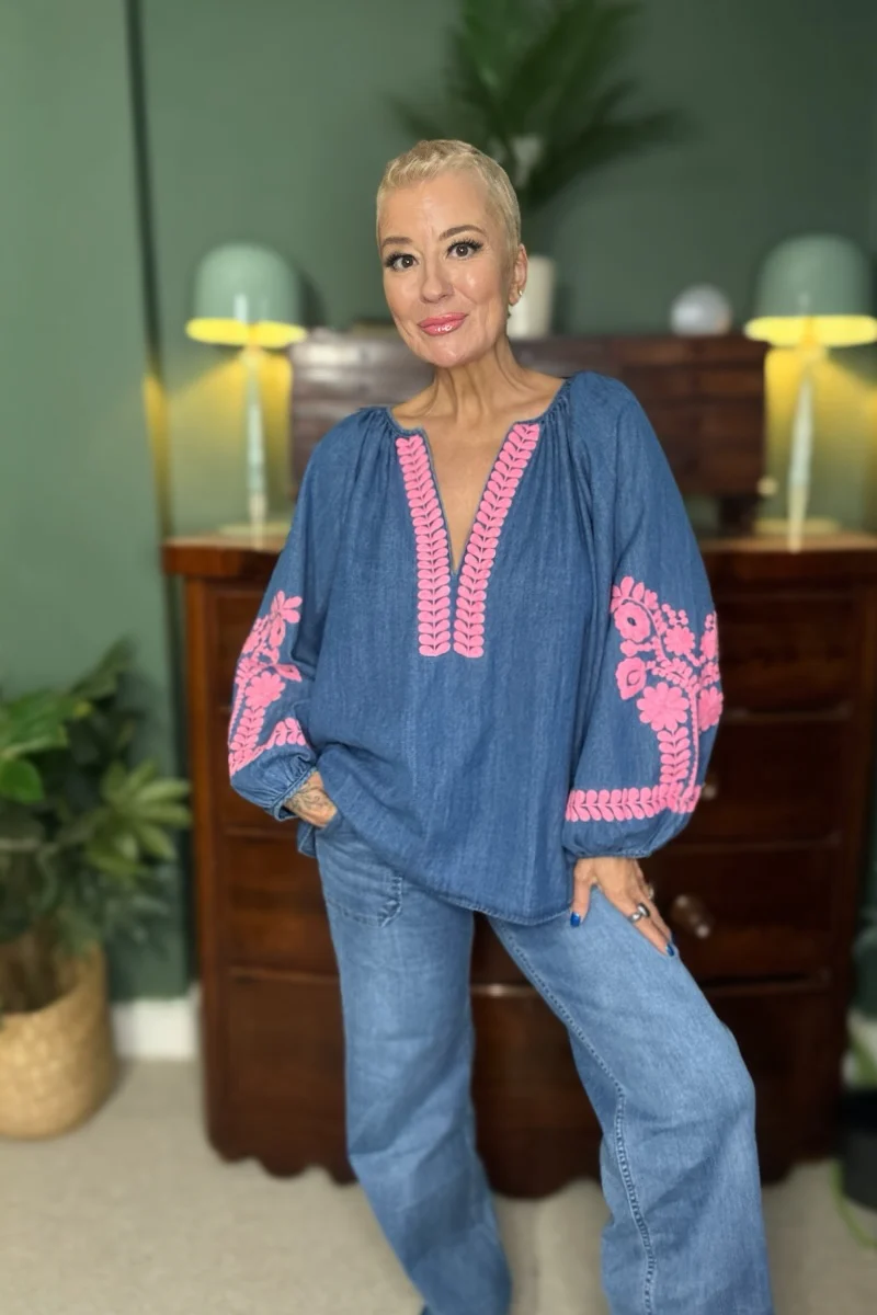 Neon Bloom Blouse - Image 2