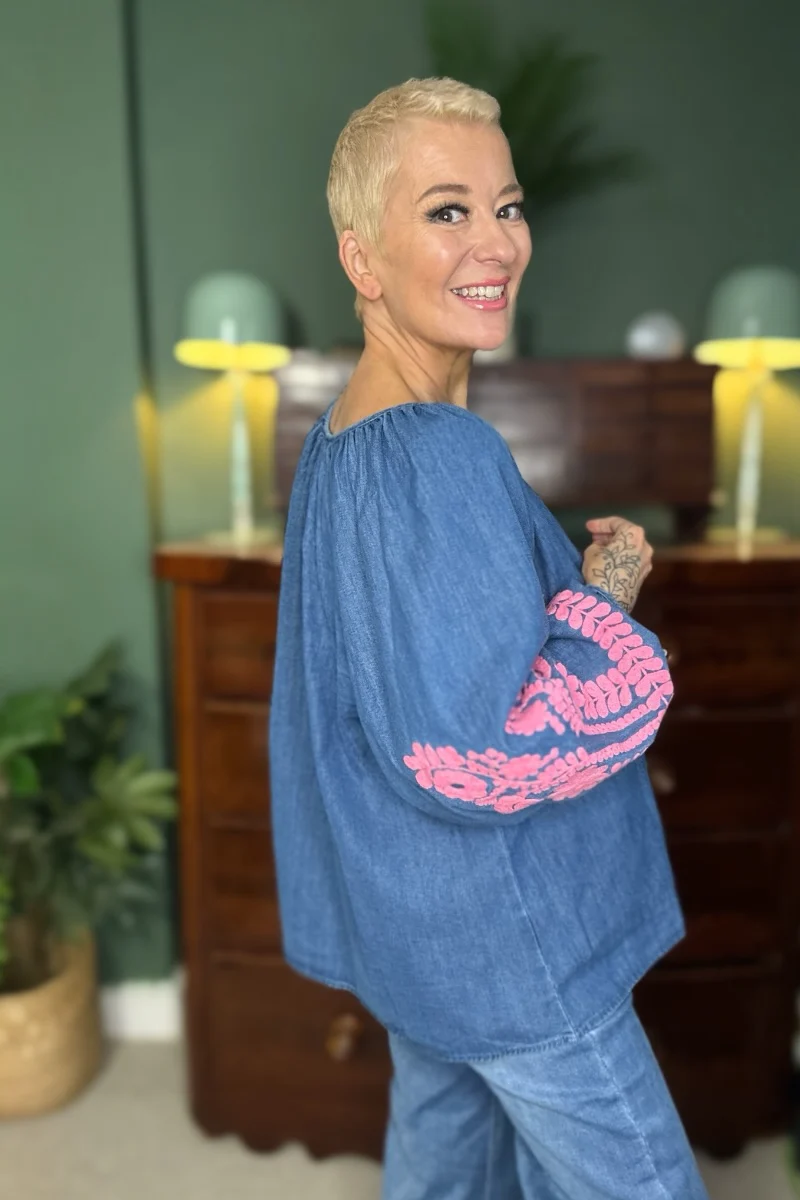 Neon Bloom Blouse - Image 3