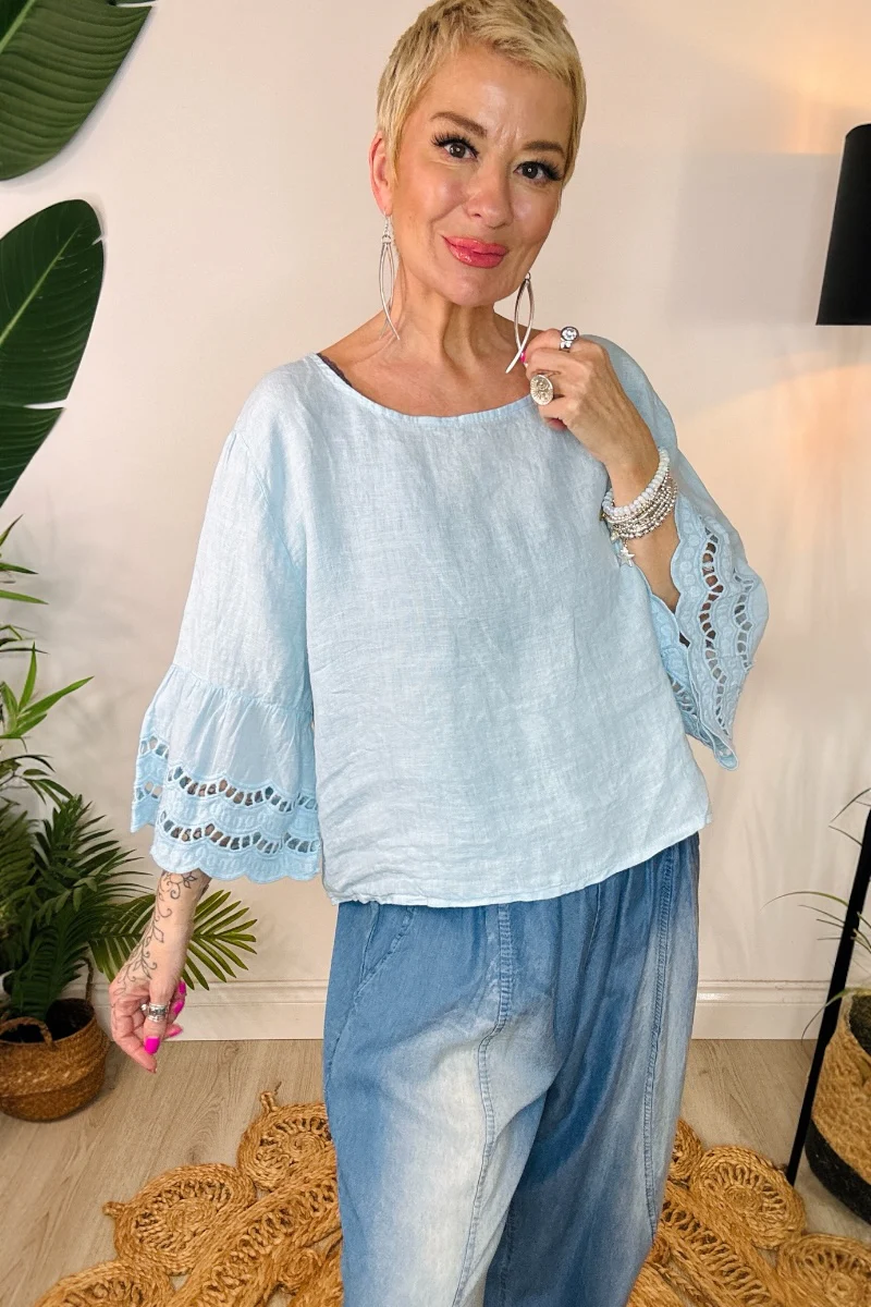 Olia Linen Top - Image 7
