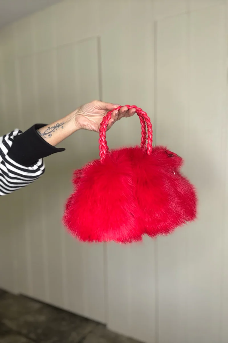 Pom Faux Fur Bag - Image 5