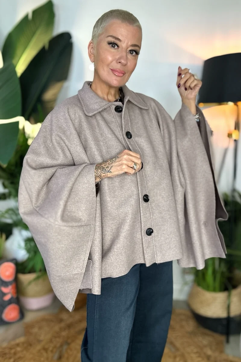 Reeva Poncho Cape Coat - Image 5