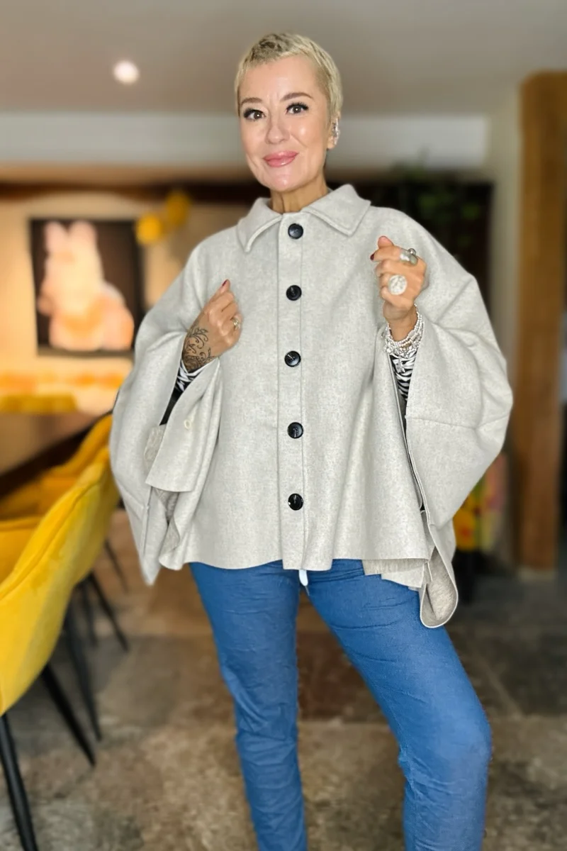 Reeva Poncho Cape Coat - Image 8