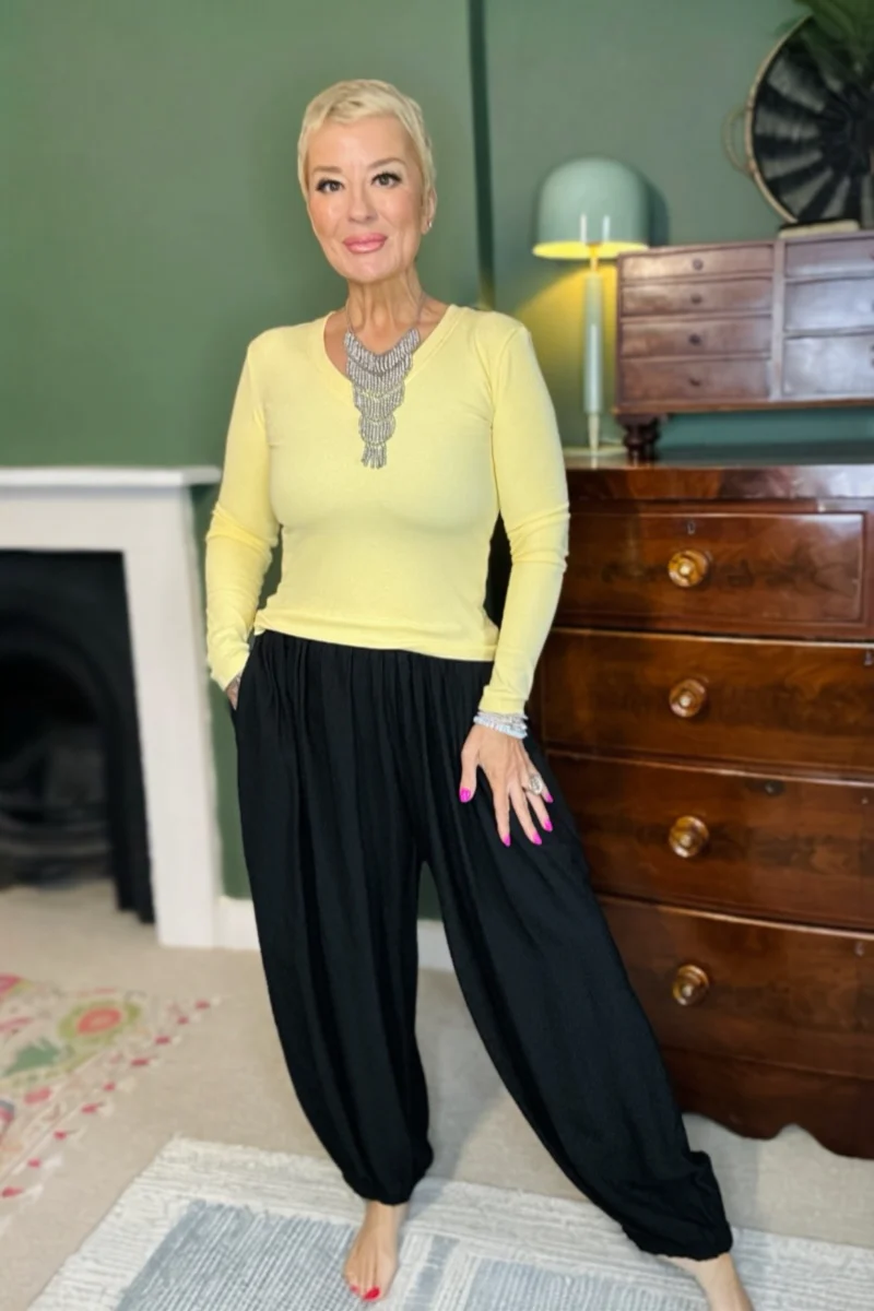 Relaxed Fit Harem Trousers - Image 2