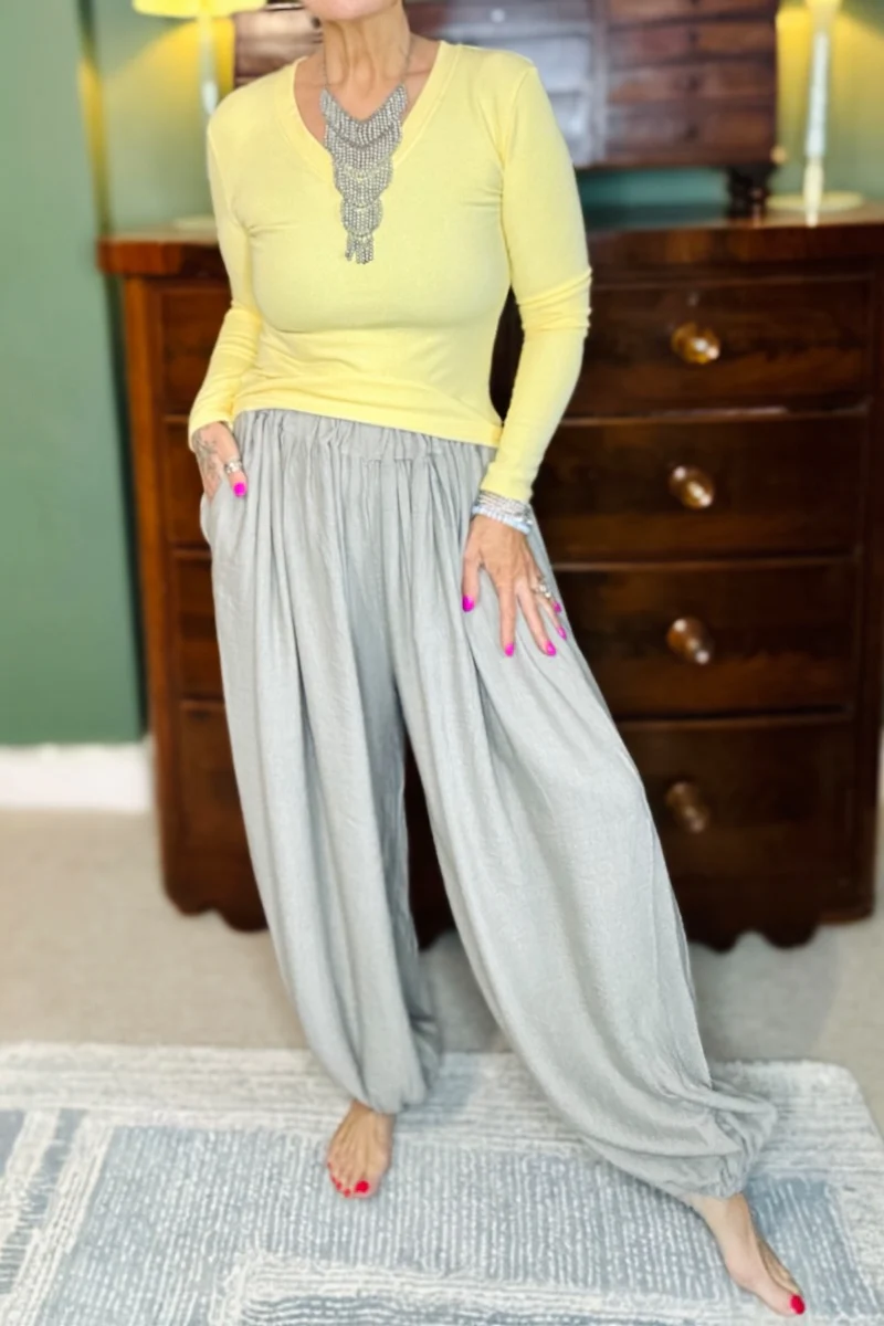 Relaxed Fit Harem Trousers - Image 3