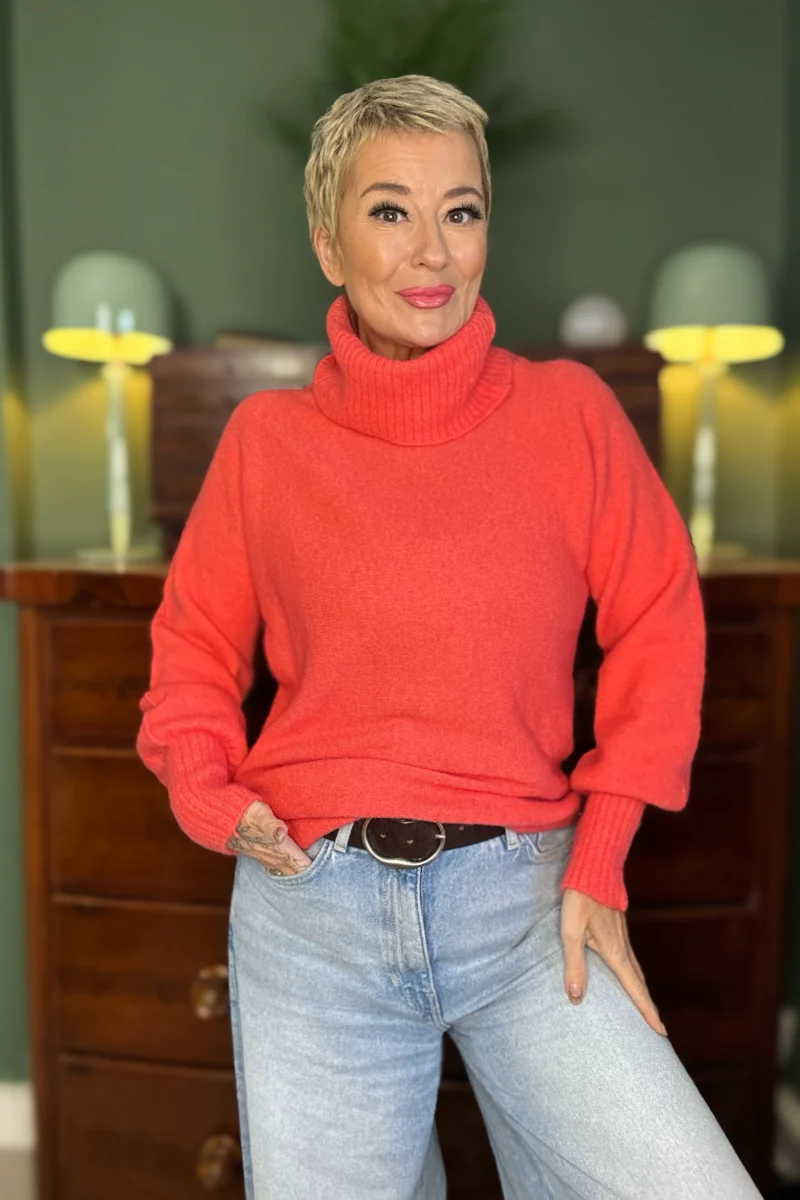 Soft Stretch Roll Neck Jumper - Image 3