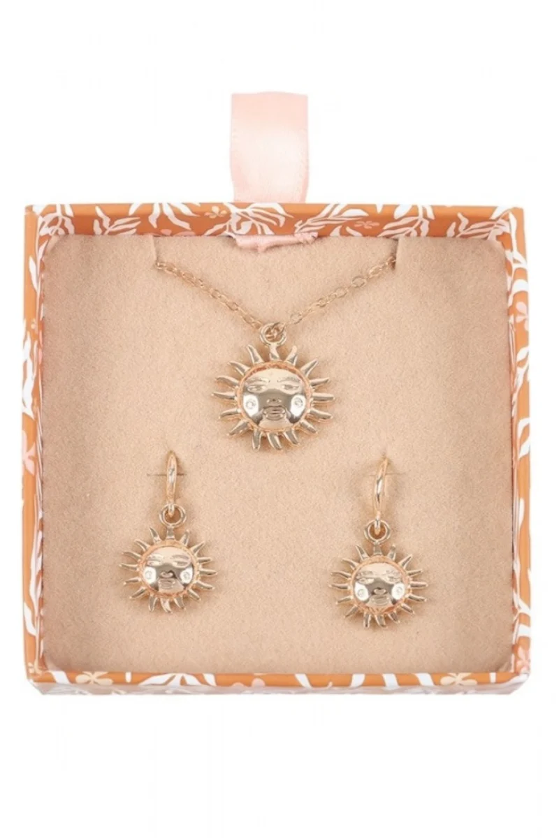 Sun Earring and Necklace Set - Image 3