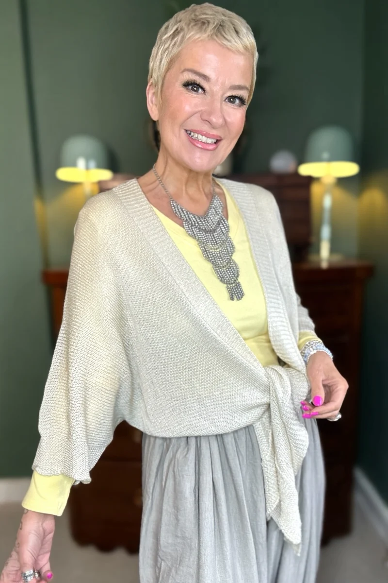 Tie Front Cardigan - Image 2