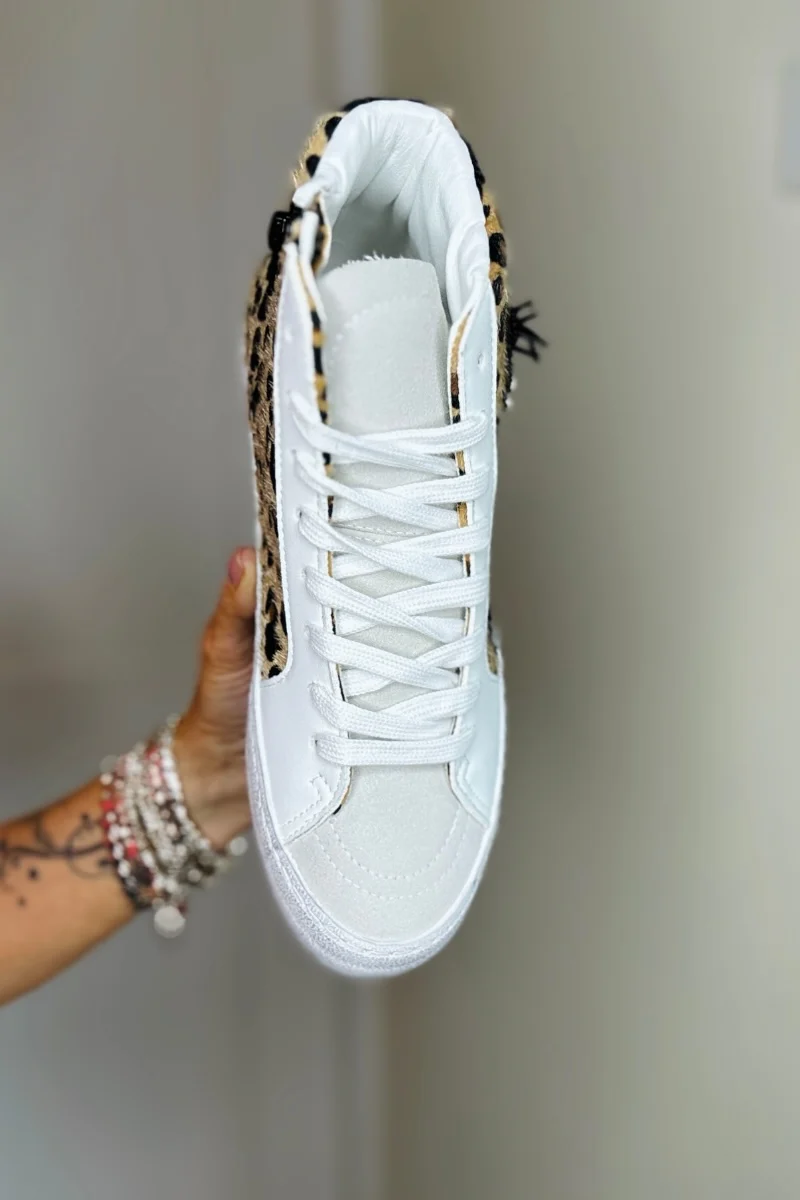 Zeena Leopard Hi Top Trainers - Image 3